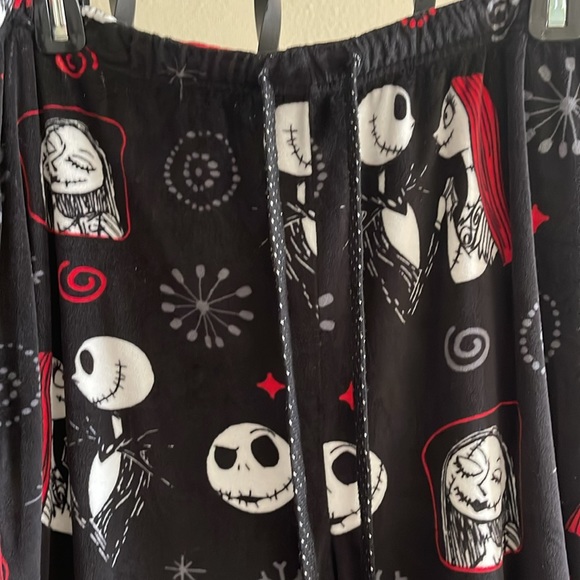 Nightmare Before Christmas Sz 2X (18W/20W) Black Plush Fleece Pajama Pants - Picture 4 of 13
